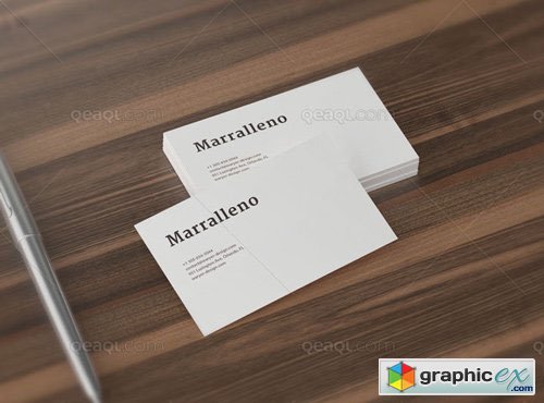 Business Card Mockup - Wood And Corporate