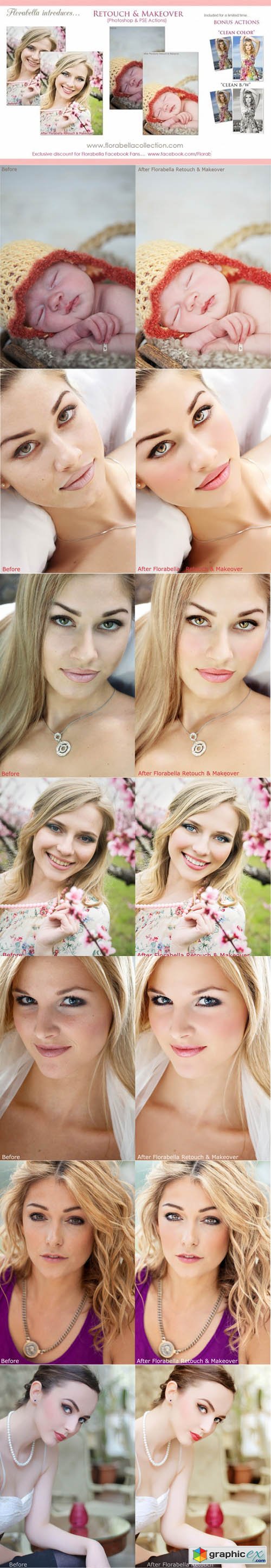 Florabella Collection - Retouch & Makeover Actions
