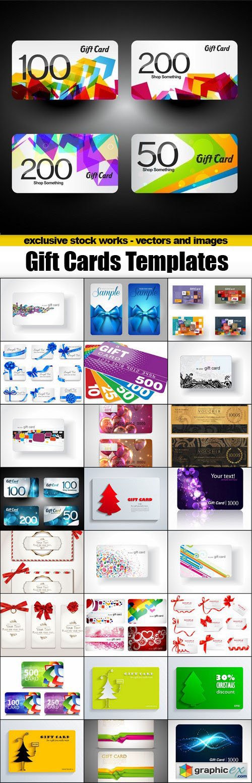  Gift Cards Templates - 25x JPEGs 