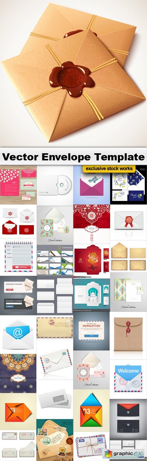 Vector Envelopes Temlates - 33x EPS 