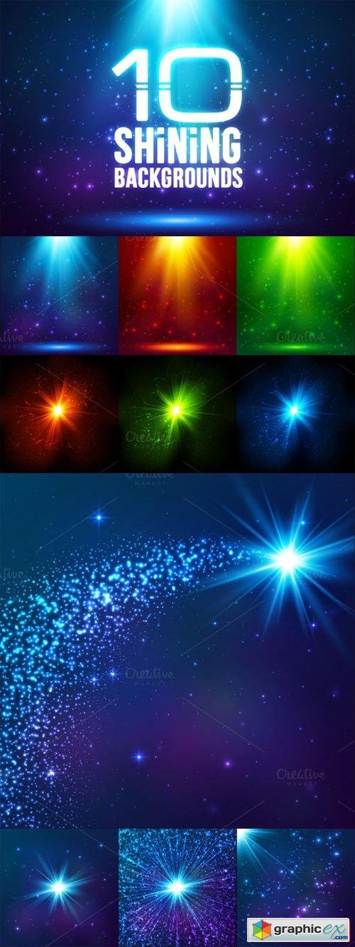 10 magic light backgrounds (eps+jpg)