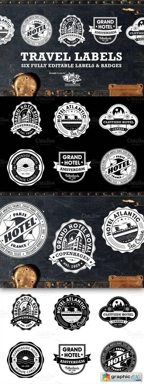 Travel Labels and Badges
