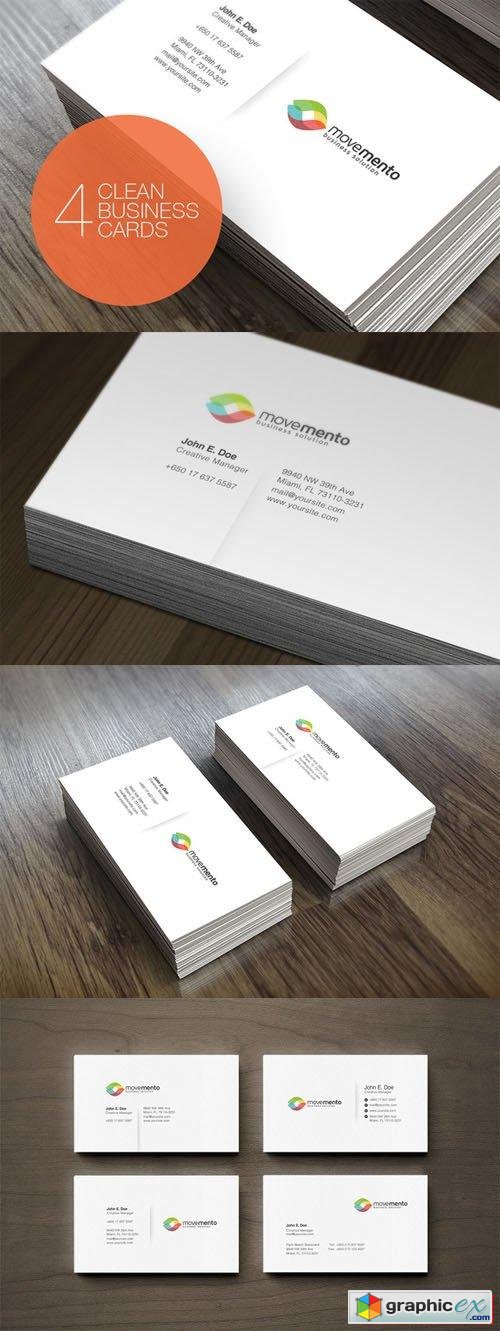 4 Clean Business Cards