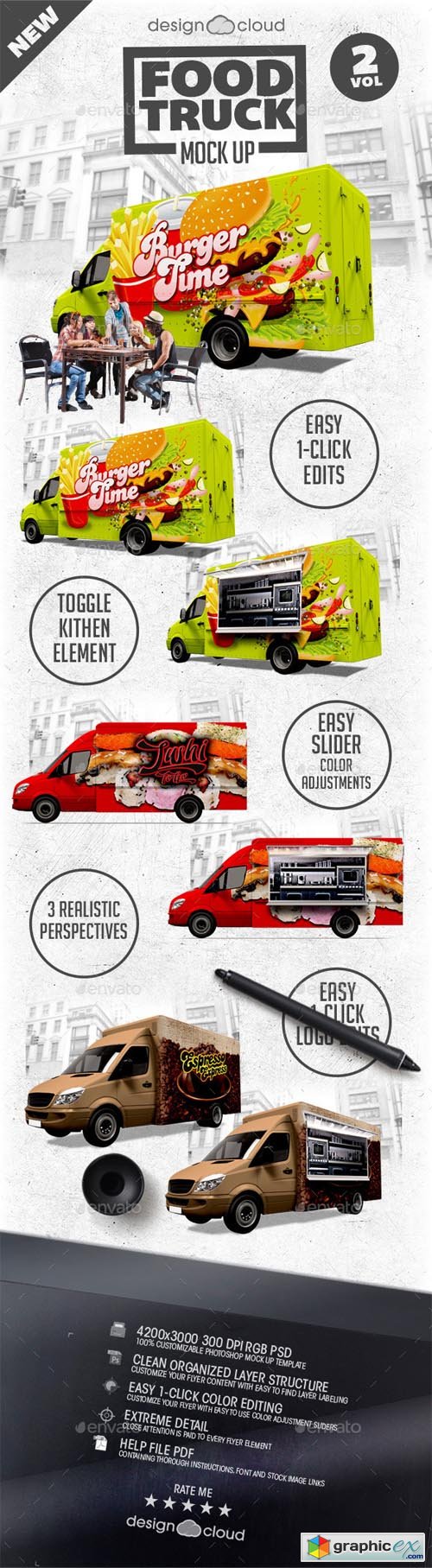 Food Truck Mock Up Kit Vol. 2