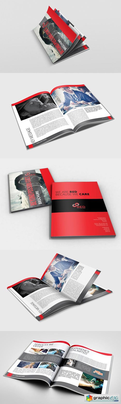 Red InDesign Brochure for Business