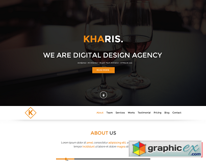 Kharis One Page PSD Template