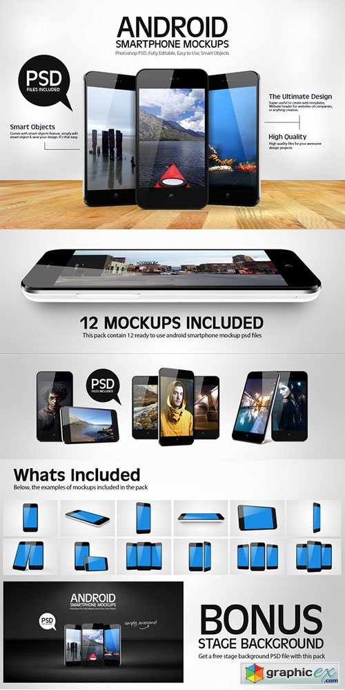  Android Smartphone Mockups
