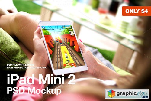 Home Relax with iPad Mini 2 Mockup