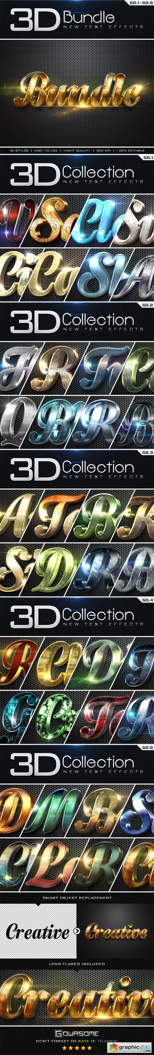 New 3D Collection Text Effects Bundle