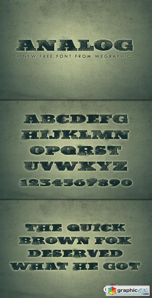 Analog: A Grunge Font From WeGraphics