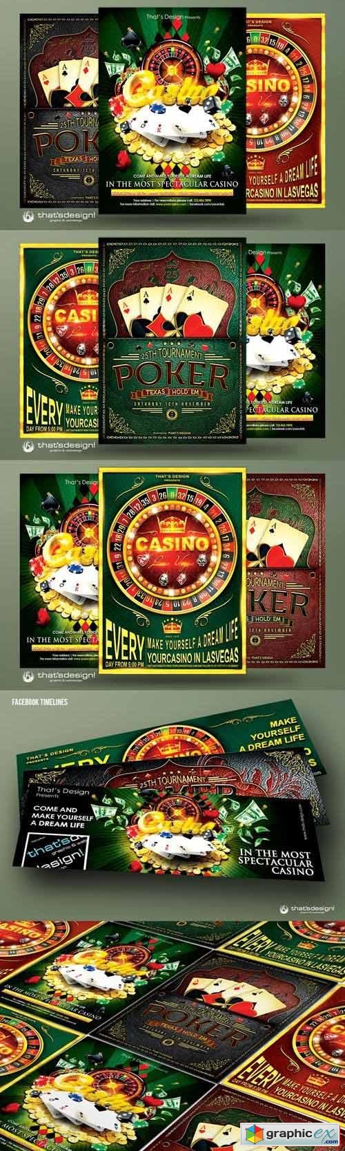  Poker & Casino Flyer Bundle