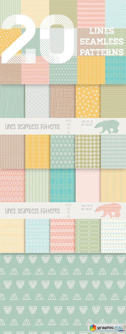 Lines seamless patterns