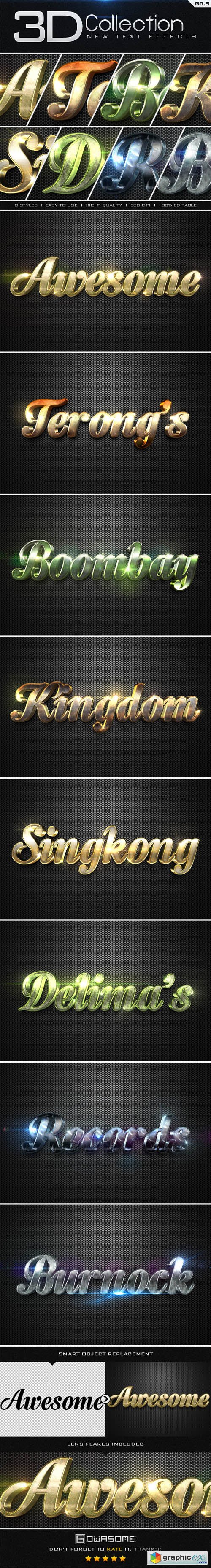 New 3D Collection Text Effects GO.3