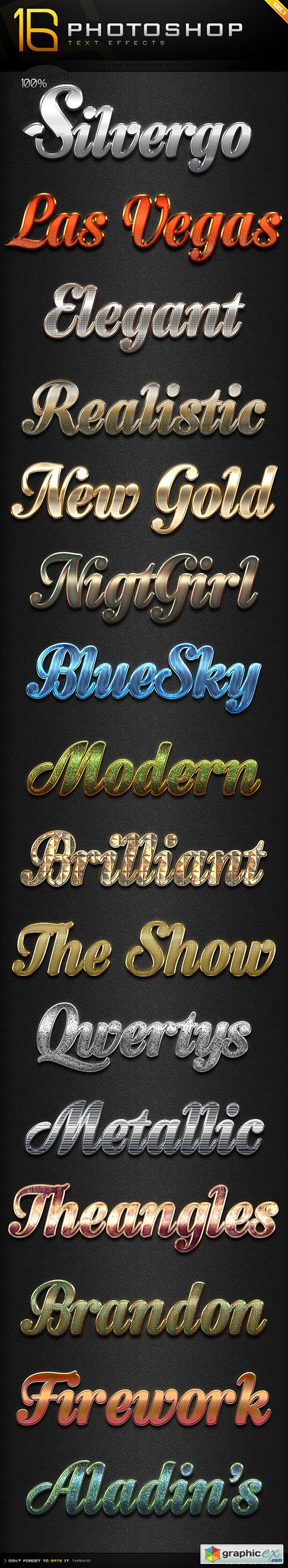 16 Photoshop Text Effect Styles GO 1