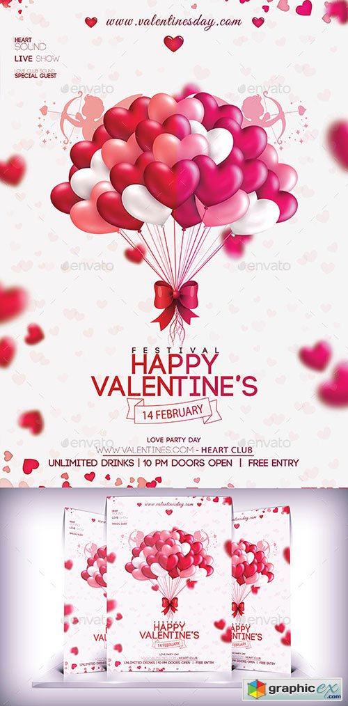 Valentines Party Day Flyer