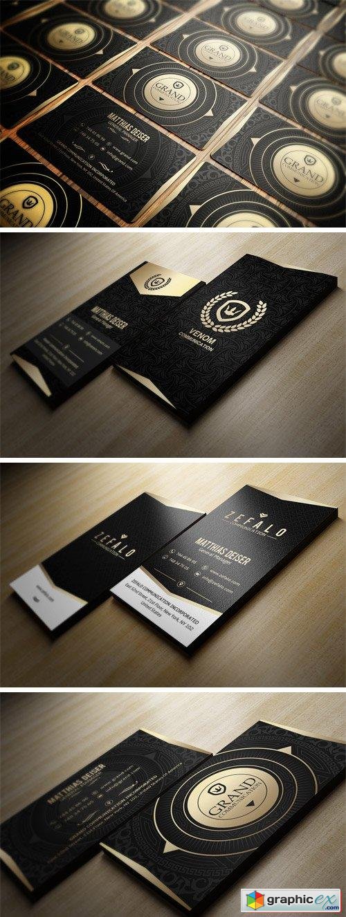 Gold and Black Business Card BUNDLE