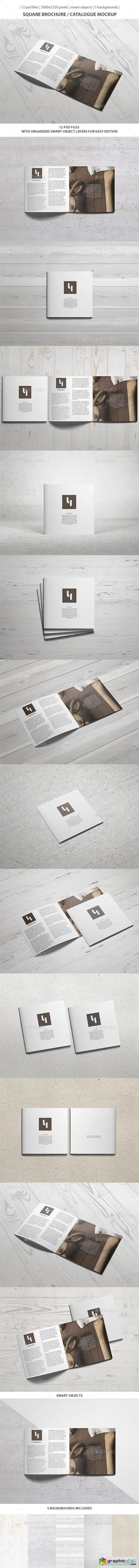 Square Brochure / Catalogue Mockup