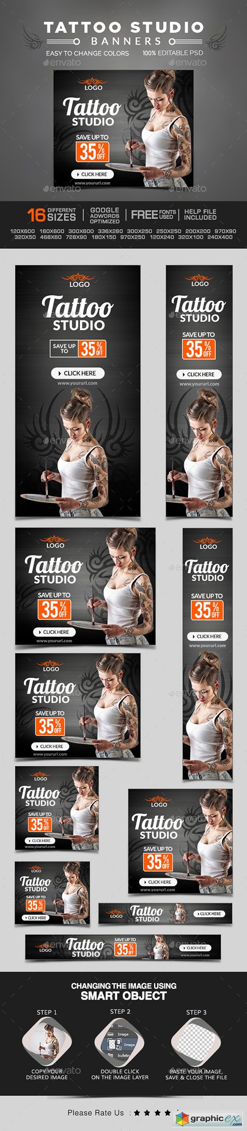 Tatto Studio Banners
