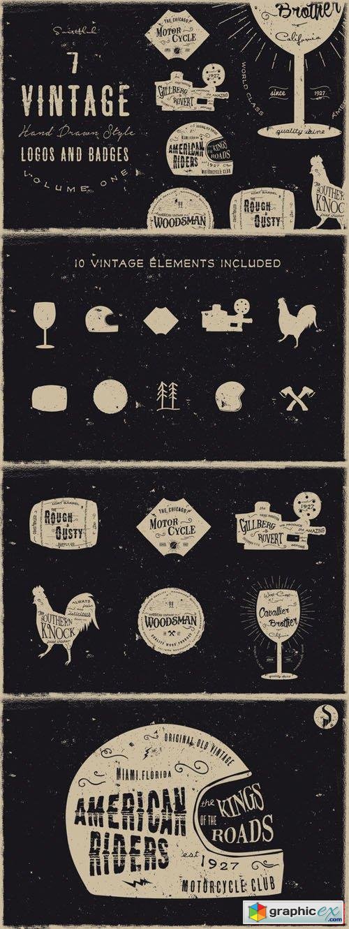 Vintage Handdrawn Logos Vol 1 (Sale)