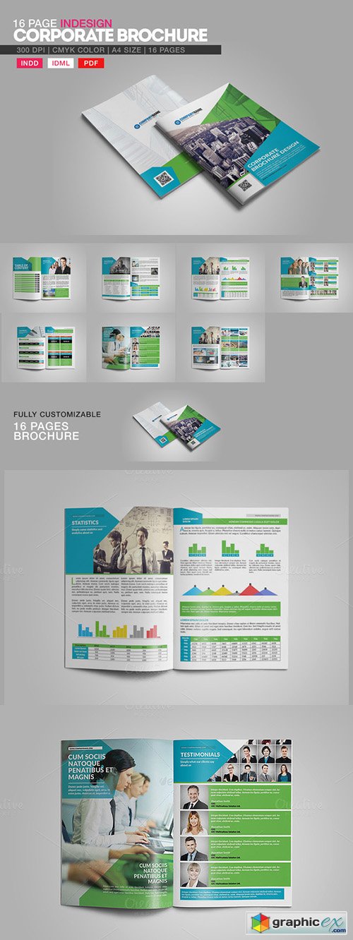  16 Page Indesign Corporate Brochure