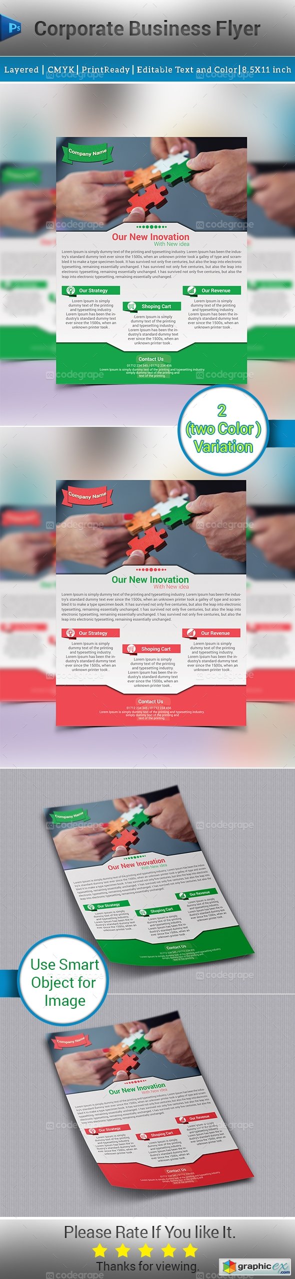Corporate Business Flyer (2 Colors)