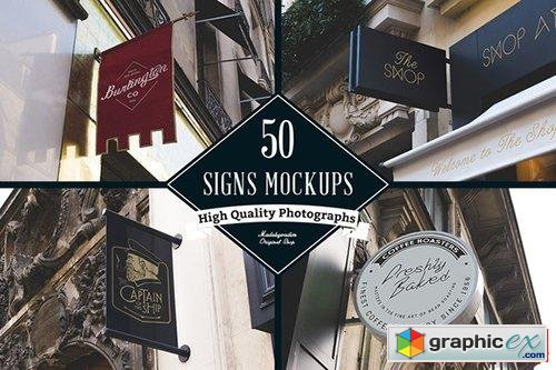 100 Signs & Facades Mockups