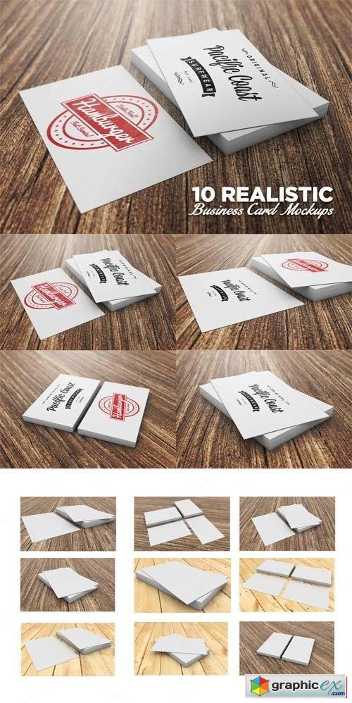 10 Realistic Business Card Mockups