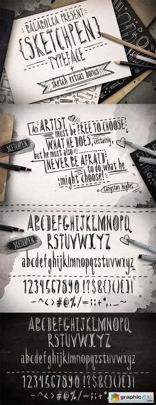 Sketchpen Typeface Font Family