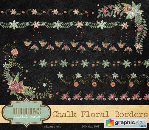  Chalk Floral Borders and Corners