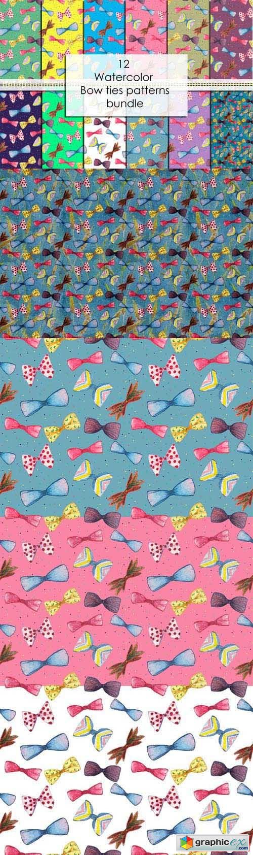 12 bow ties patterns bundle