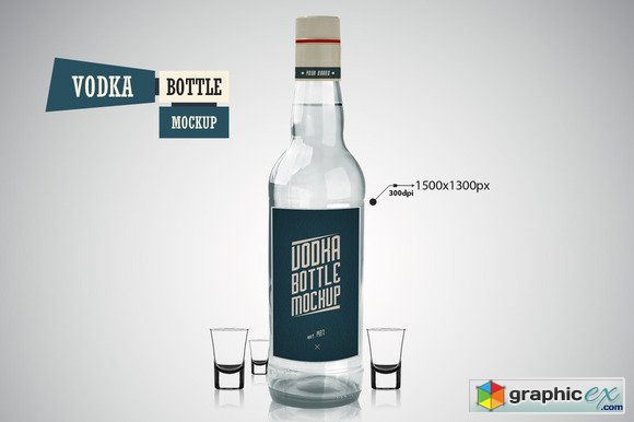 Vodka Bottle - Mockup