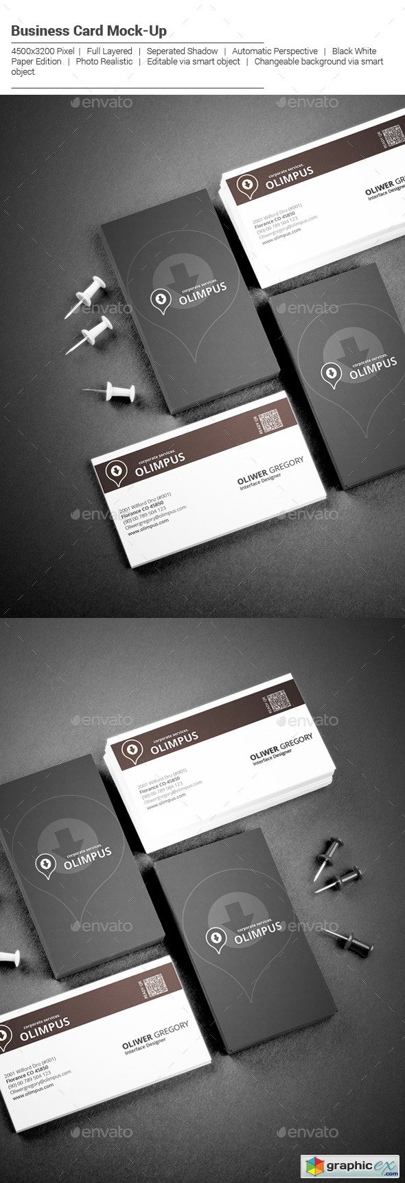 Realistic / Business Card / Mockup 