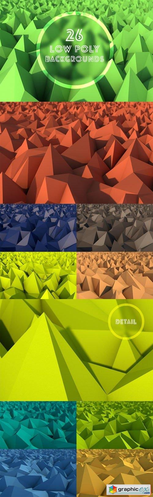  26 Abstract Low Poly Backgrounds