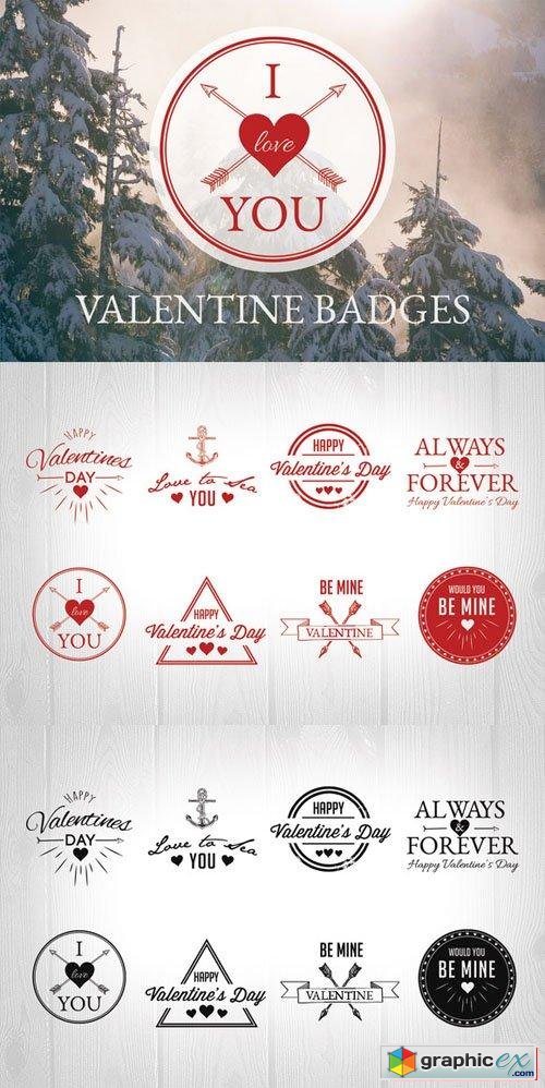 Valentine Badges