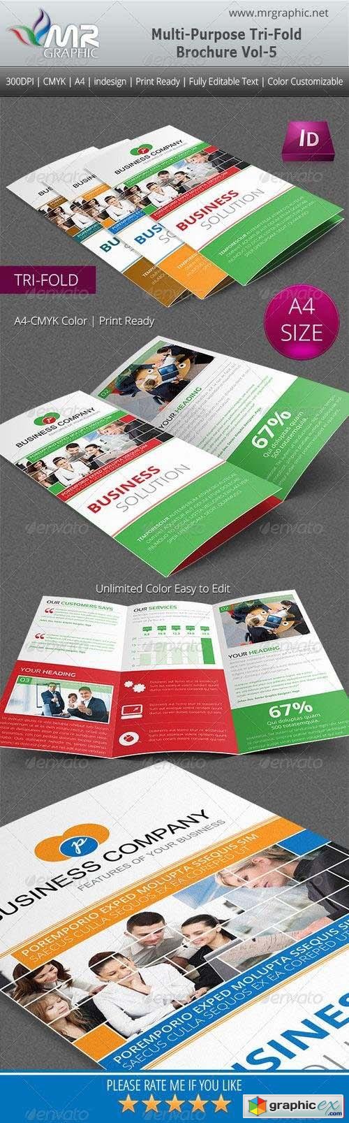 Multipurpose Business Tri-Fold Brochure Vol-5 