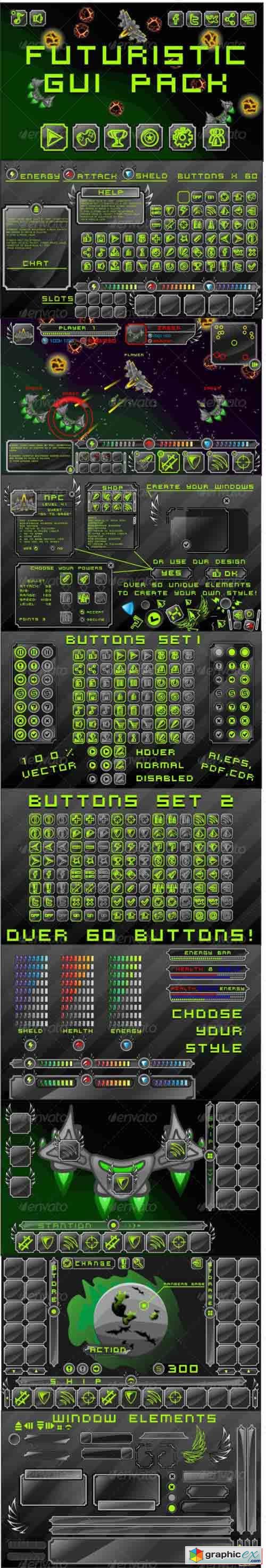 GreenButtons Futuristic GUI Pack 