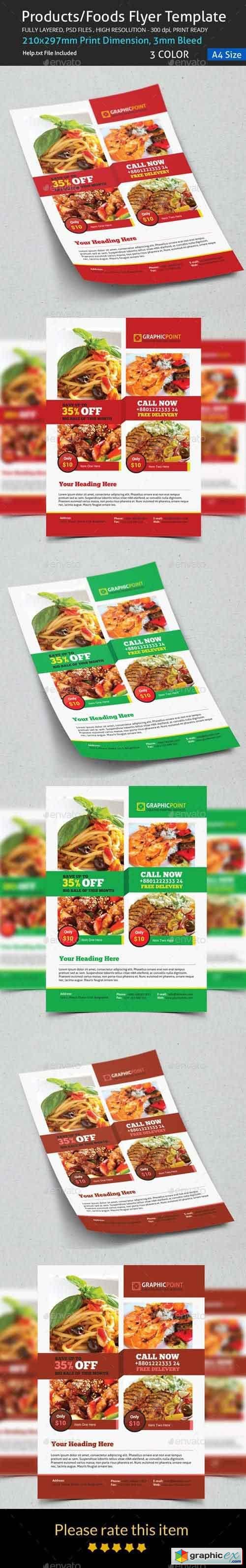 Products/Foods Flyer Template 