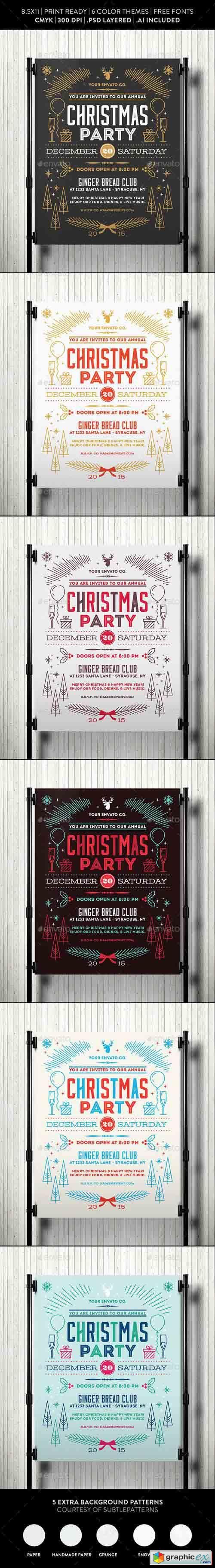 Christmas Party Flyer Template  9485861