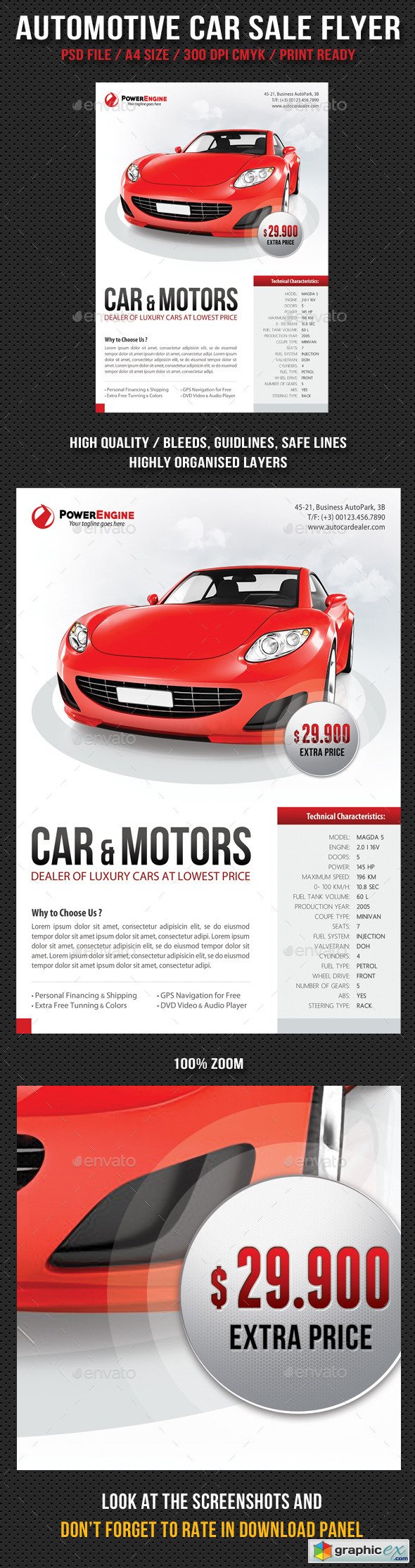 Automotive Car Sale Rental Flyer