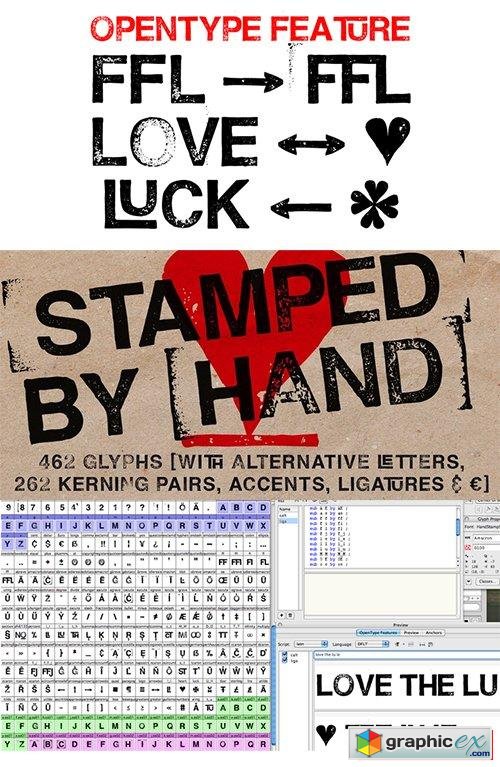Hand Stamp Swiss Rough Sans Font Family - 1 Font $25