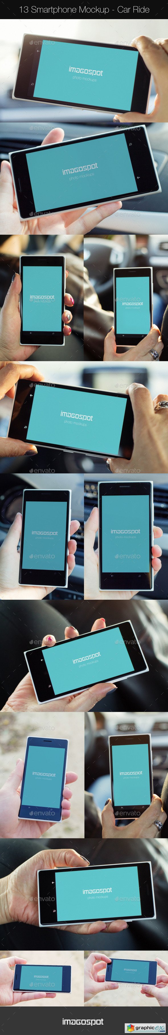 Business Smartphone Lumia Mockups - Car Ride
