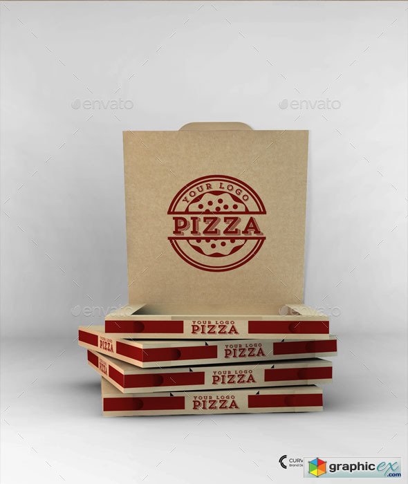  Take-Away Pizza Box Mock-Up