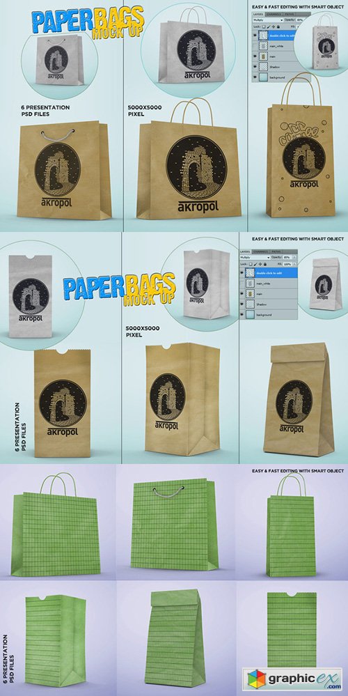  Paper Bags Mock Up  262255