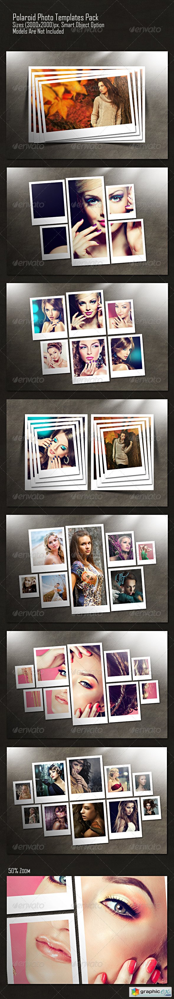 Polaroid Photo Templates Pack