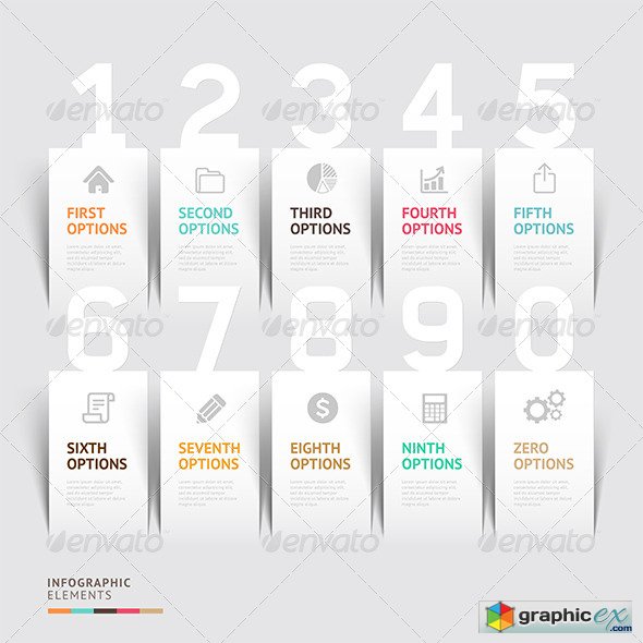 Modern Infographic Number Options Template