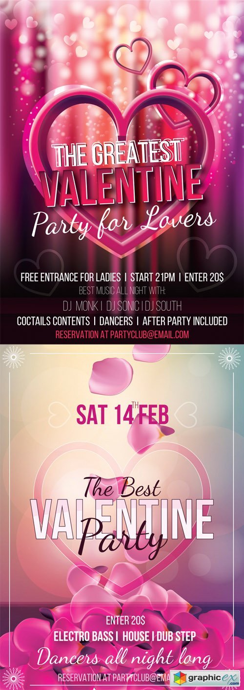 Valentine-party-flyer-with-hearts