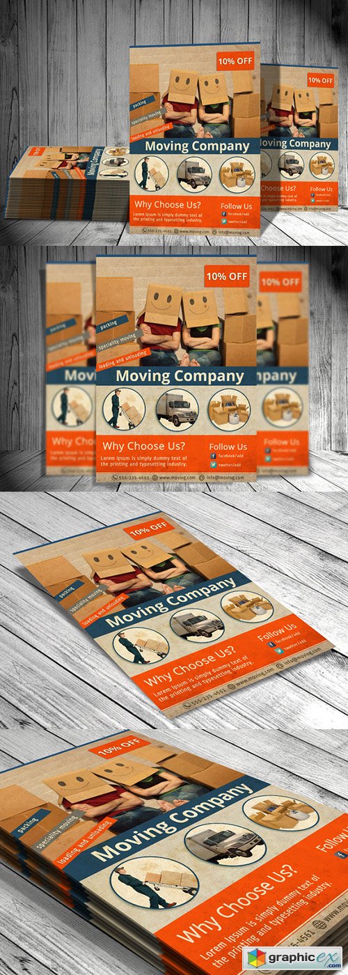 Move My Baggage - PSD flyer