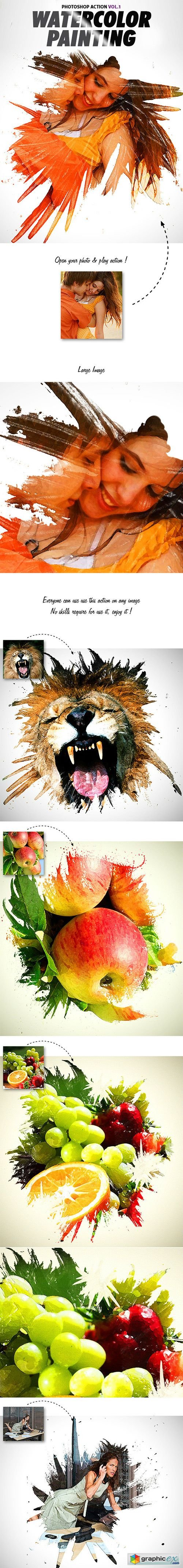 Watercolor Painting Vol1 Photoshop Action