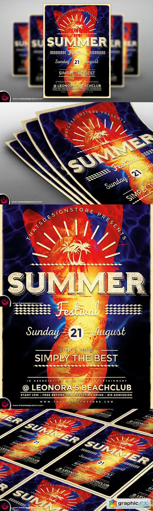 Summer Fest Flyer Poster Template V3