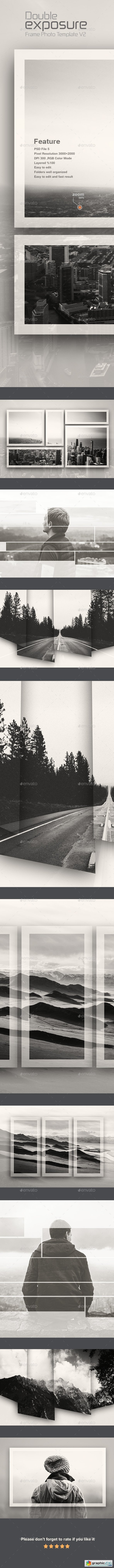 Double Exposure Frame Photo Template v2
